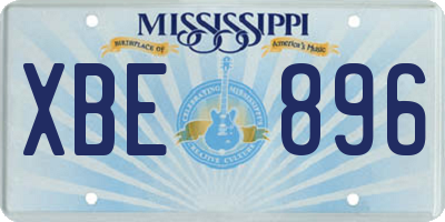 MS license plate XBE896