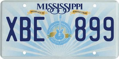 MS license plate XBE899