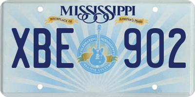 MS license plate XBE902