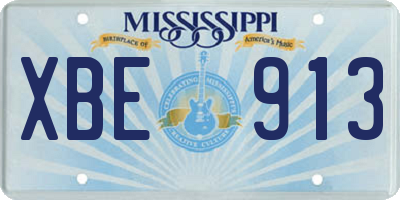 MS license plate XBE913