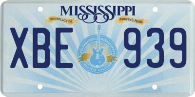 MS license plate XBE939