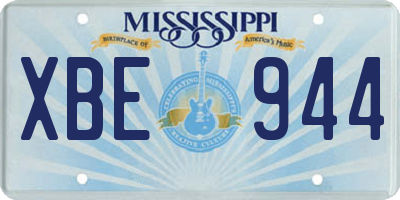 MS license plate XBE944