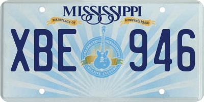 MS license plate XBE946