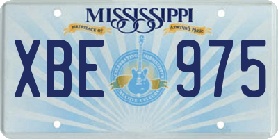 MS license plate XBE975