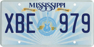 MS license plate XBE979