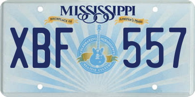 MS license plate XBF557