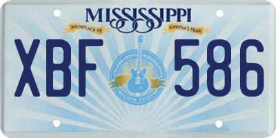 MS license plate XBF586
