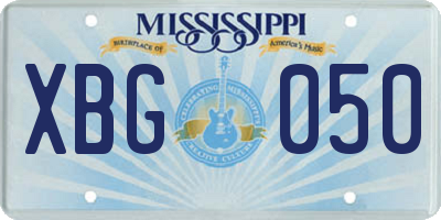 MS license plate XBG050