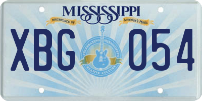 MS license plate XBG054