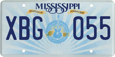 MS license plate XBG055