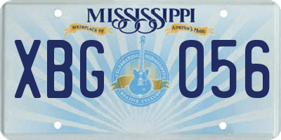 MS license plate XBG056