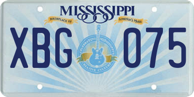 MS license plate XBG075