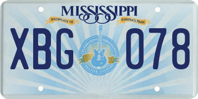 MS license plate XBG078