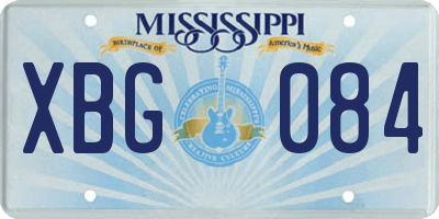 MS license plate XBG084