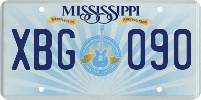 MS license plate XBG090