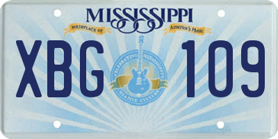 MS license plate XBG109