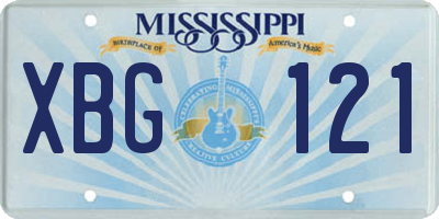 MS license plate XBG121
