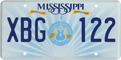MS license plate XBG122