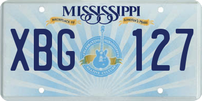 MS license plate XBG127