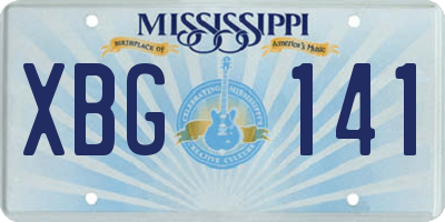 MS license plate XBG141