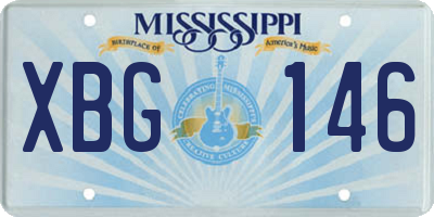 MS license plate XBG146