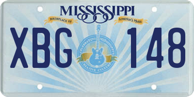 MS license plate XBG148