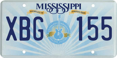 MS license plate XBG155