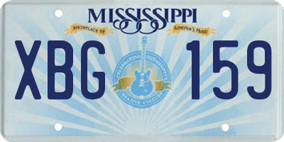 MS license plate XBG159