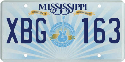 MS license plate XBG163