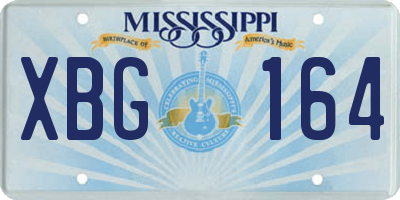 MS license plate XBG164