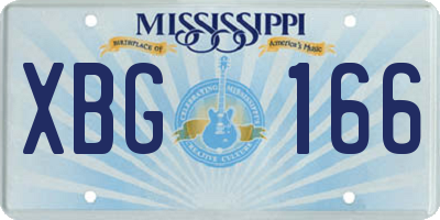 MS license plate XBG166