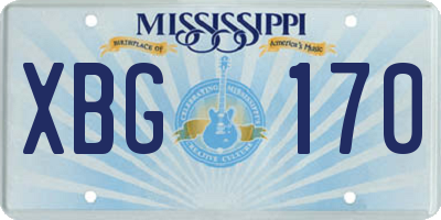MS license plate XBG170