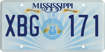 MS license plate XBG171