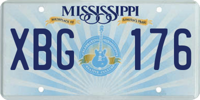 MS license plate XBG176
