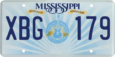 MS license plate XBG179