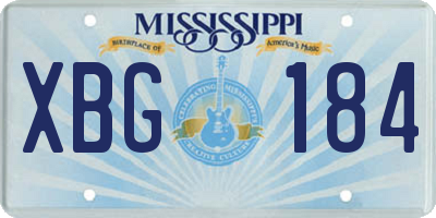 MS license plate XBG184