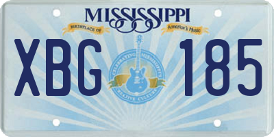 MS license plate XBG185