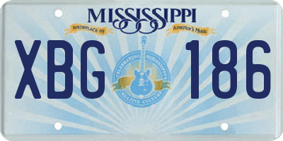MS license plate XBG186