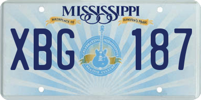 MS license plate XBG187