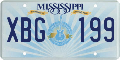 MS license plate XBG199