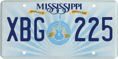 MS license plate XBG225