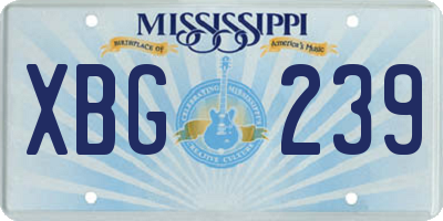 MS license plate XBG239
