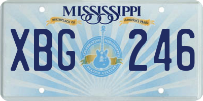 MS license plate XBG246