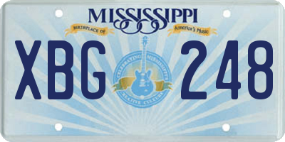 MS license plate XBG248