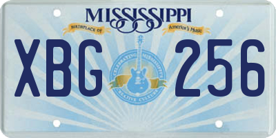 MS license plate XBG256