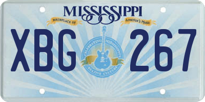MS license plate XBG267