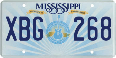 MS license plate XBG268