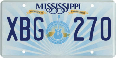 MS license plate XBG270