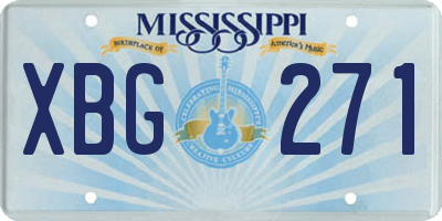 MS license plate XBG271