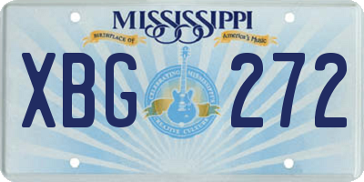 MS license plate XBG272